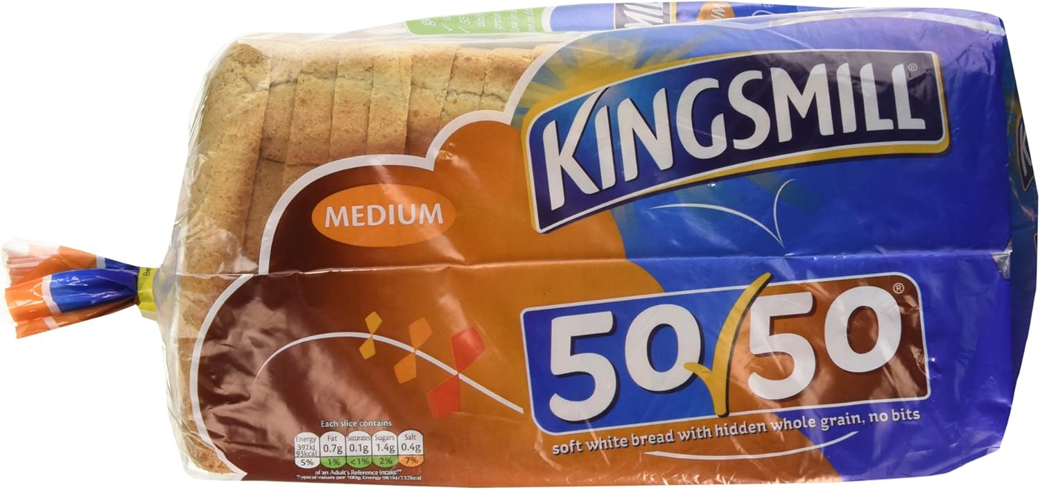 Kingsmill 50/50 Medium Sliced Bread, 800g Amazon.co.uk Grocery
