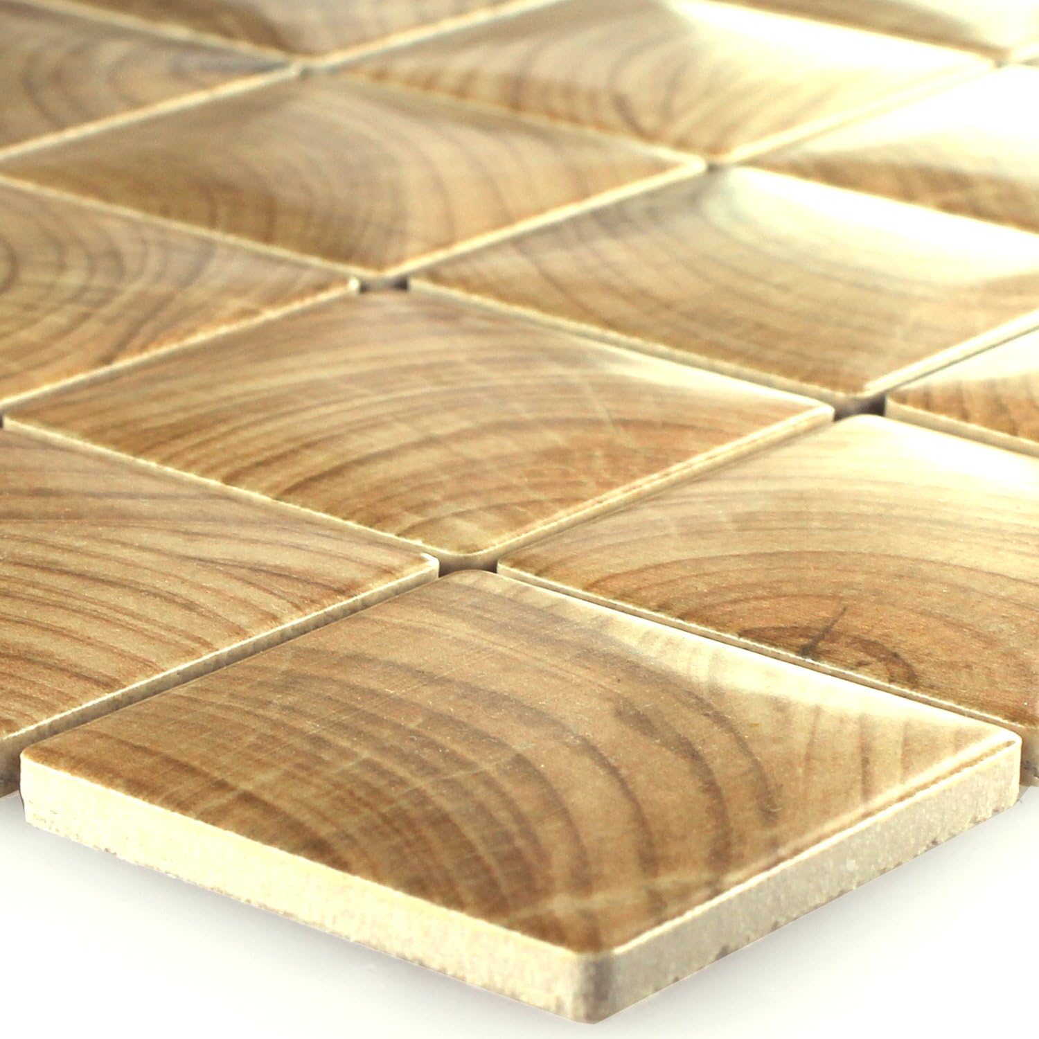 Wood Effect Ceramic Mosaic Tile Amazon.co.uk DIY & Tools