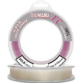 Rikimaru FC 100% Fluorocarbon Pure Shock Resistant, Sinks Faster Than Mono, Leader Material, 2LB-150LB