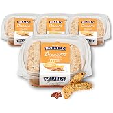 DeLallo Orange Pecan Biscotti Authentic Italian Recipe, Golden Brown Twice Baked Cookies, Kosher, Non-GMO, All Natural Italian Biscuits Made in Small Batches, Tangy Citrus Flavor, 7 oz Box, (4 Pack)