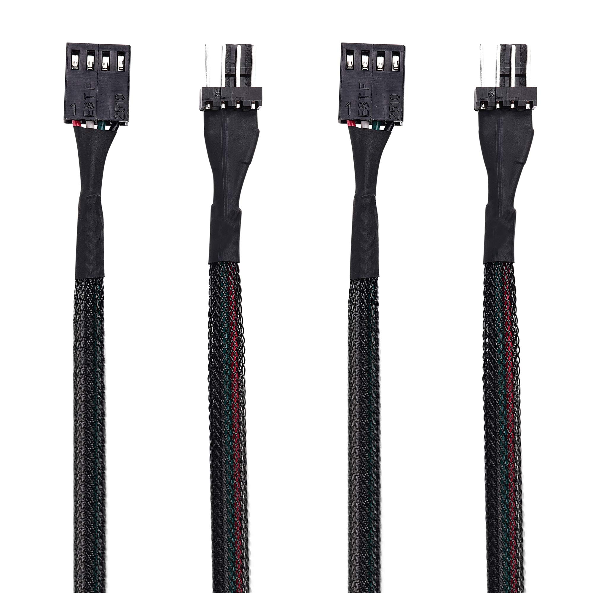 Cable Matters 2-Pack PWM 4 Pin Fan Extension Cable - 12 Inches