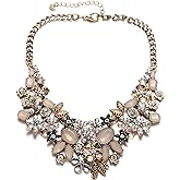 Womens Statement Necklaces Flower Chunky Necklace Floral Bib Necklaces