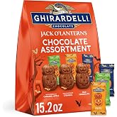 GHIRARDELLI Jack O&rsquo; Lanterns Chocolate Assortment, 15.2 oz Bag Premium Halloween Candy Individually Wrapped