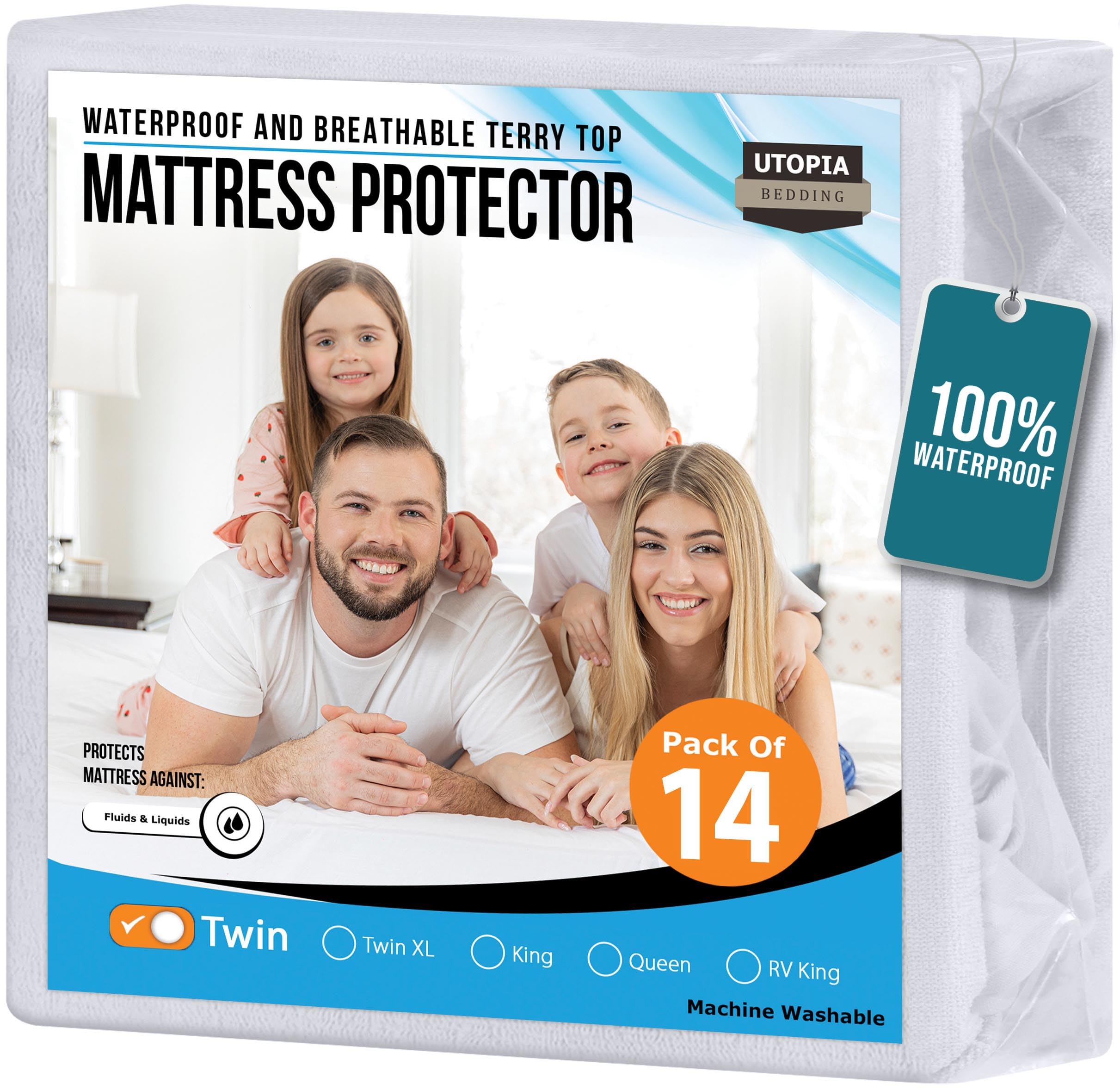 Utopia Bedding Waterproof Mattress Protector Twin