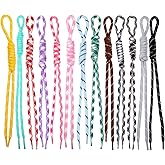 AHQiZFX Paracord Rope Keychain, 13 Color Handmade Braided Rope Bag Charm, Colorful Nylon Cord Key Chain, Backpack Purse Handbag Decoration Accessories