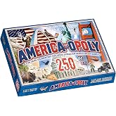 Late for the Sky America-Opoly Board Game, 250th Celebration, 2-6 Players