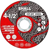 SHALL 25-Pack Cut Off Wheels 4 1/2 x 7/8 Inch, Cutting Wheel with Pouch for Angle Grinder, 4.5” Metal & Stainless Steel Fast Cutting Disc, Grinder Wheel for General Purpose Metal Cutting