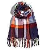 AUSEKALY Scarf For Women Men Winter Plaid Neck Scarves Fall Softest Classic Warm Lightweight