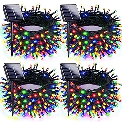 4pk Multi-Colored Solar Christmas Lights Outdoor