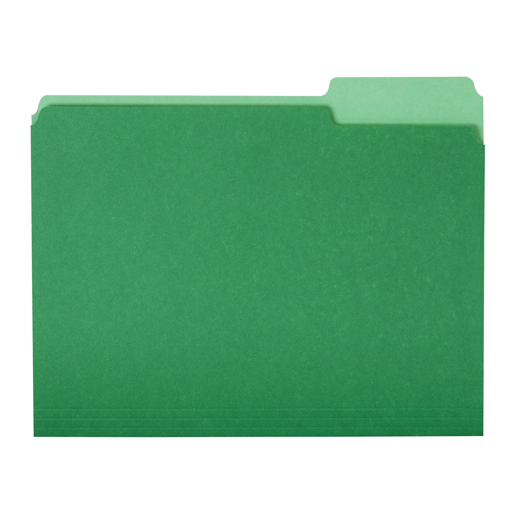 Photo 1 of Amazon Basics File Folders, Letter Size, 1/3 Cut Tab, Bright Green, 36-Pack