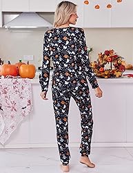 Ekouaer Women's Halloween Pajama Sets Casual 2Pcs