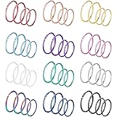 NICEIGHT 18G 20G 22G Stainless Steel Nose Rings Hoops for Women Men Cartilage Helix Earring Hoops Lip Rings Nose Piercing Jewelry