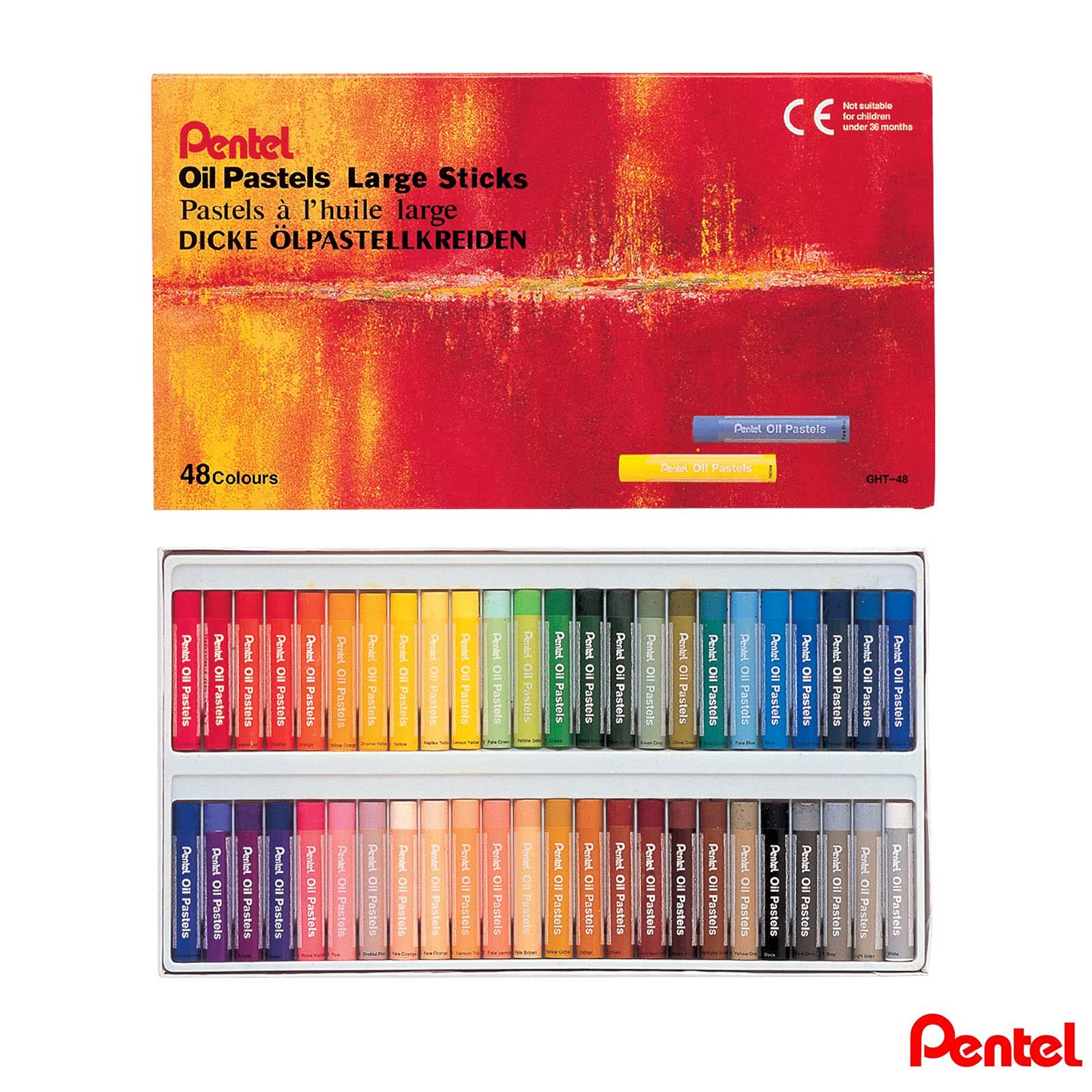 Pentel Oil Pastel Colour Set (Pack of 48)