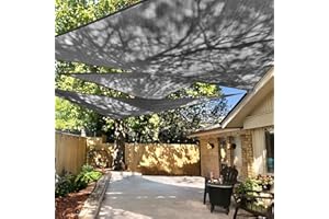 HENG FENG Sun Shade Sail 16'x 16'x 16' Triangle Charcoal UV Block Sunshade for Backyard Yard Deck Patio Garden Outdoor Activitie(We Make Custom Size)