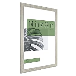 MCS Studio Gallery Frame, Gray Woodgrain, 14 x 22