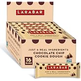 Larabar Chocolate Chip Cookie Dough, Fruit &amp; Nut Bars, 16 ct, 25.6 oz | Gluten-Free, Vegan, Dairy Free, Non-GMO, Fair Trade Choc Chips, 6 Real Ingredients, No Artificial Sweeteners
