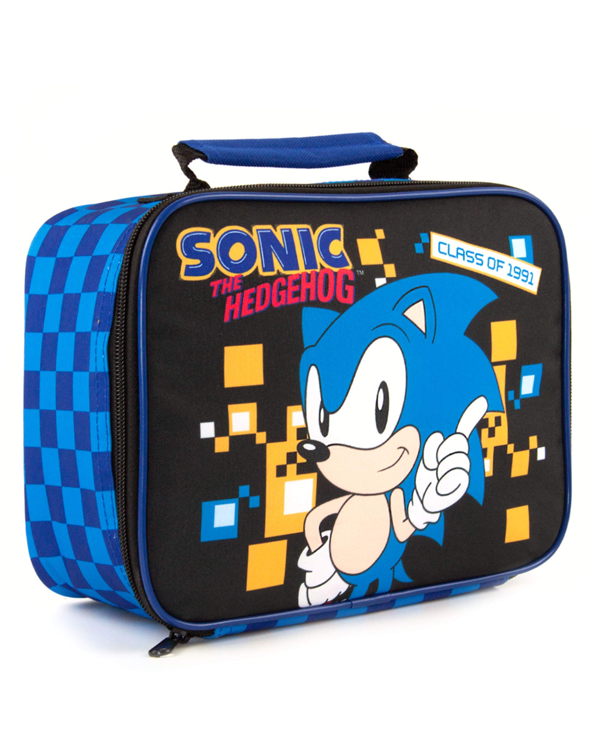 SONIC THE HEDGEHOG Kids Lunch Bag | Immerse Yourself in The Retro Adventure of Video Game for Boys | Have Fun with The Fast Blue Hero | Durable Material for Active Adventures