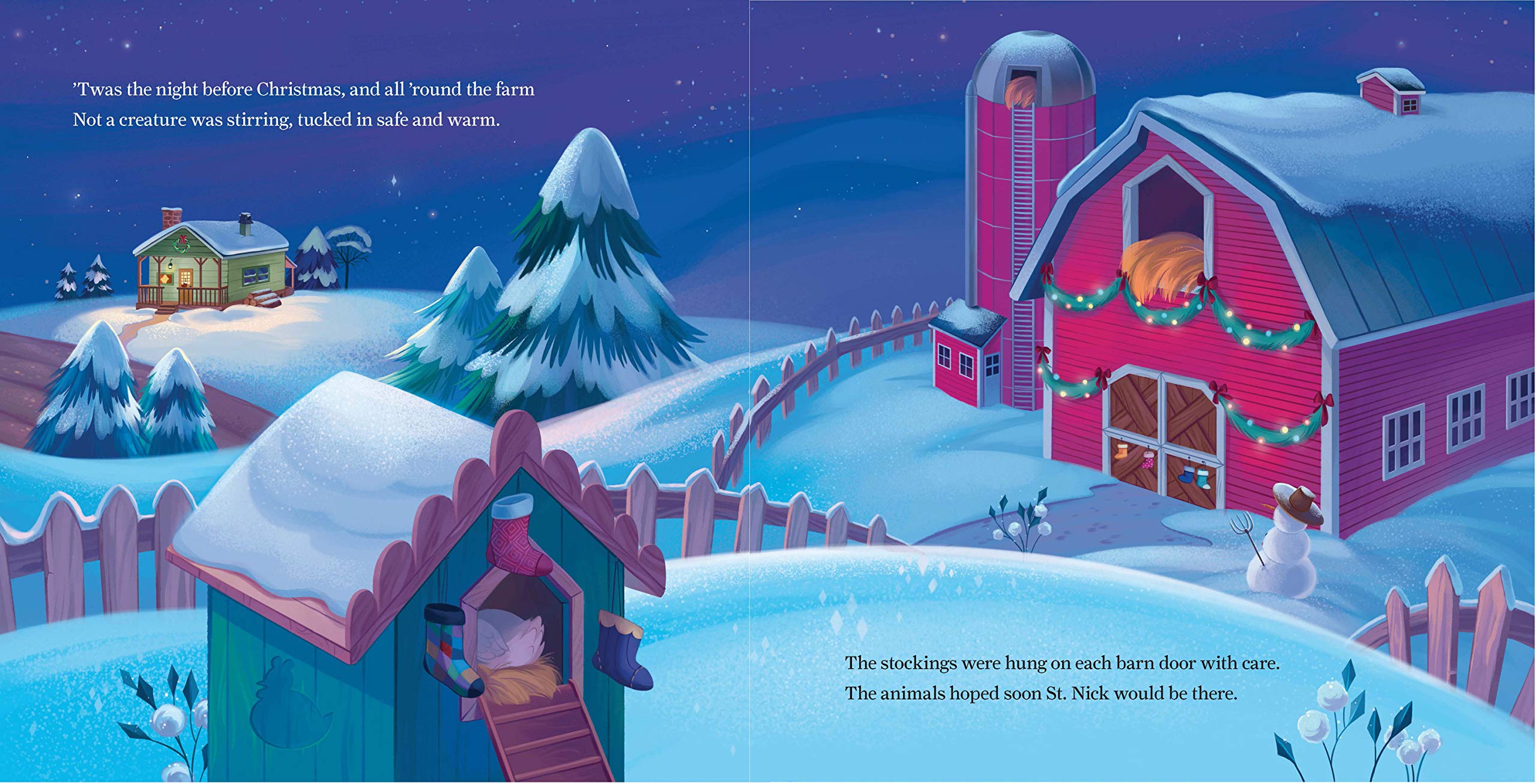 'Twas the Night Before Christmas on the Farm: Celebrate the Holidays with this Sweet Farm Animal Book for Children