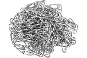 MANCHAP 1/8'' x 26 Ft Coil Straight Chain, Metal Proof Coil Chain for Home, Guardrail, Camping, Silver