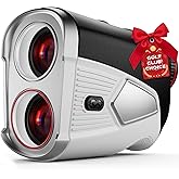 Upgraded 0.5 Second Easily Lock on a Pin Golf Rangefinder with Slope 2X HD Bright LCD, 1500 Yards Range Finder for Golf/Hunti