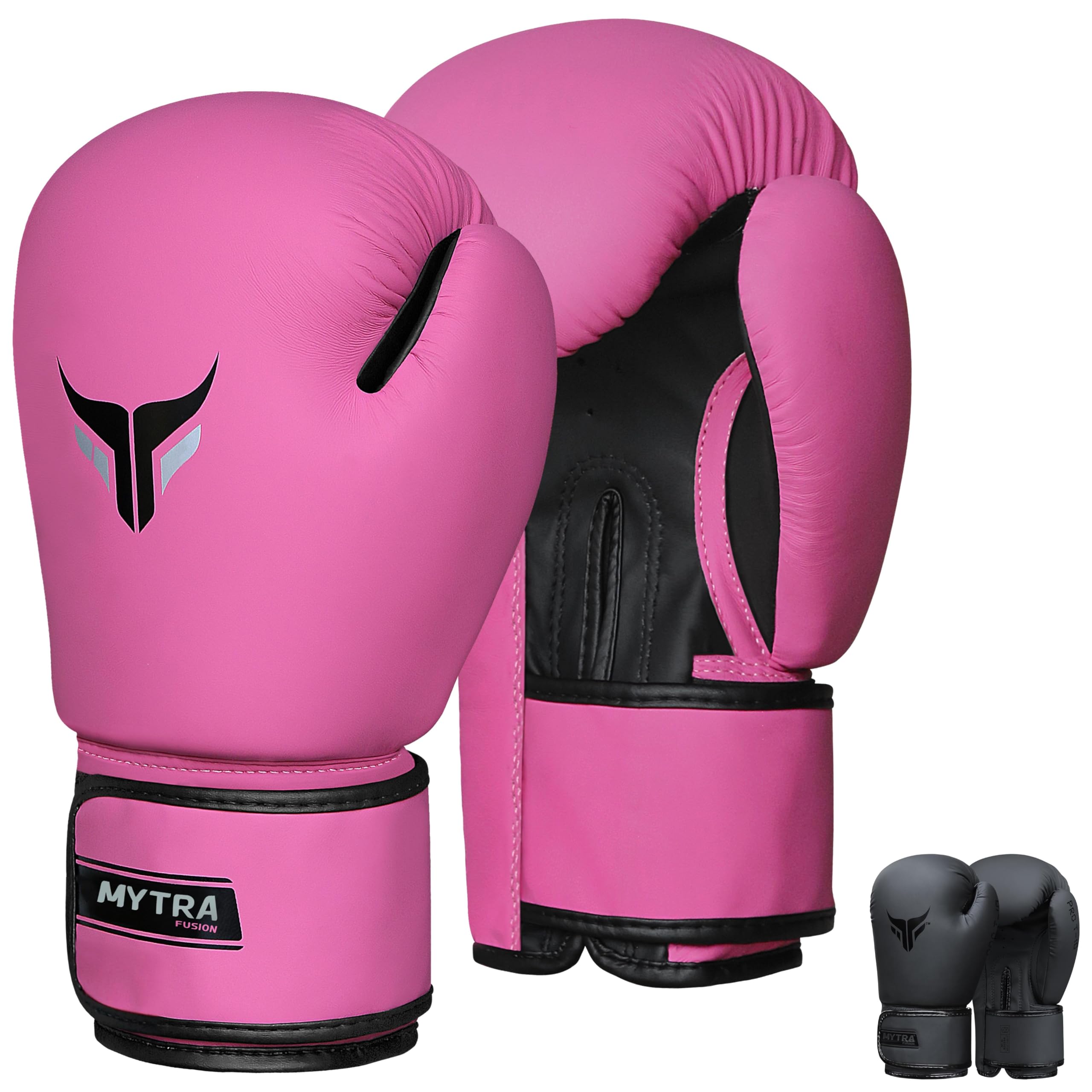 Mytra Fusion Boxing Gloves Women Muay Thai Gloves MMA Training Punching Kickboxing Gloves (Pink, 8-oz)