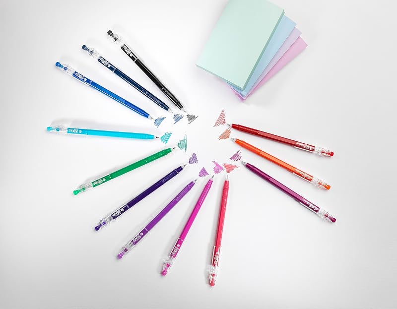 - Set di 12 FriXion Ball Stick - Penna a Inchiostro Termosensibile Cancellabile - La FriXion economica - Blu - Punta Media