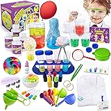 UNGLINGA Science Kit for Kids 30 Lab Chemicals Experiments Toys Gifts for 3 4 5 6 7 8 9 10 Years Old Boys Girls with Lab Coat
