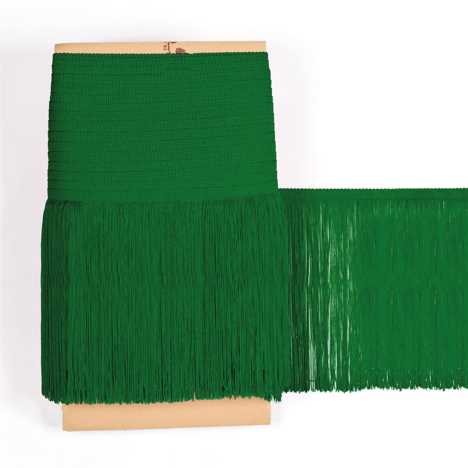 TEXTEX = Cuquillo Fringe for Sewing Flamenco and Sevillana. Composition Rayon 100%. Length of 30 cm. 5m Pieces. (Moss Green)