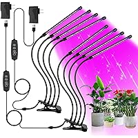 Sondiko Grow Lights for Indoor Plants Full Spectrum 2 Pack - Auto On/Off Timer (3/9/12H) & Dimmer (9 Levels) - Adjustable Goo