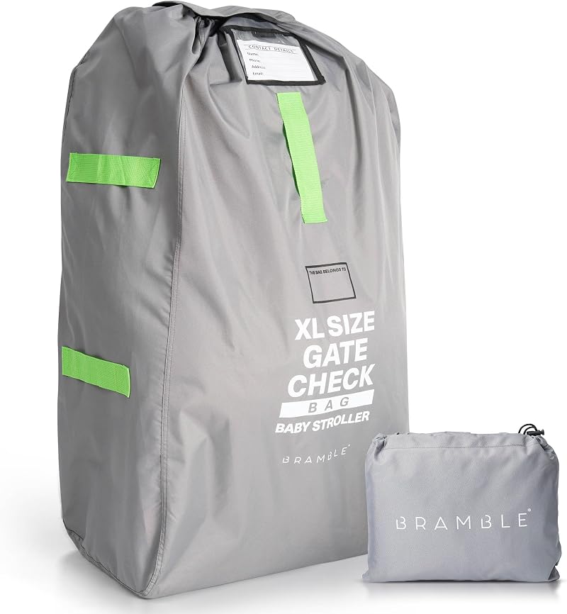 Bramble XL Stroller Bag Grey for Airplane Travel Twin Pram Bag 120x60x38cm