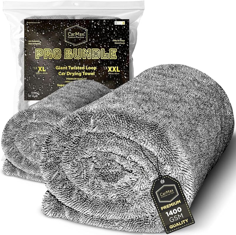 CarMax Premium Twisted Loop Car Drying Towel XXL XL 1400gsm