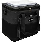 Koolatron Electric Portable Cooler Plug in 12V Car Cooler Bag, 14 qt (13 L) Black/Gray Soft-Sided No Ice Thermo Electric Portable Fridge for Camping, Adjustable Shoulder StrapTravel Road Trips.