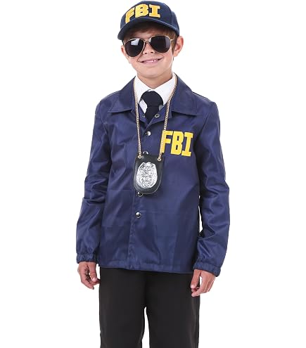 Amazon.com: Smart People Clothing FBI jacket (Youth Size Medium