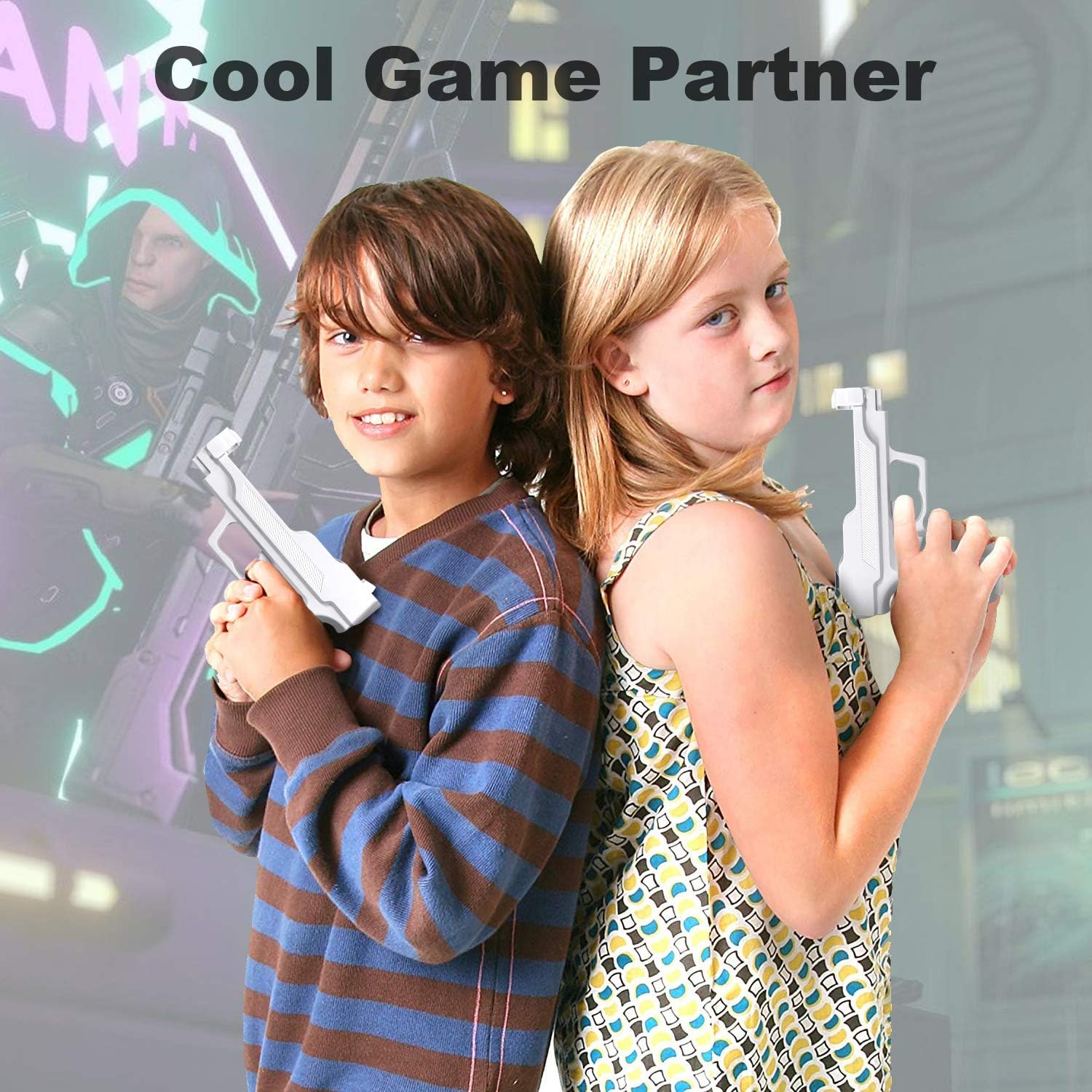 Motion Plus Gun Compatible with Nintendo Wii Controller + Wii Shooting Games (White): Video Games
