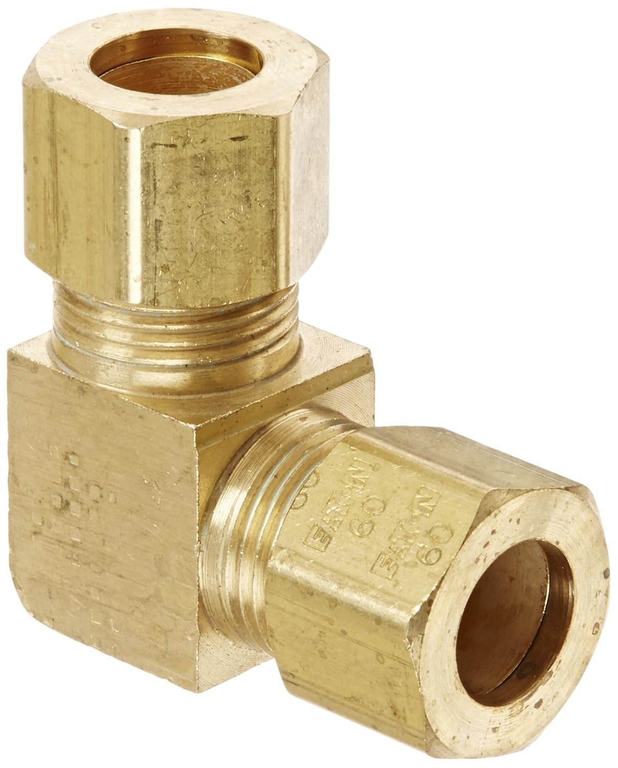 EATON Weatherhead 65X6 Union Elbow, CA360 Brass, 3/8" Tube OD