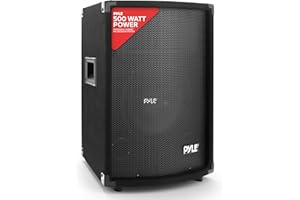 Pyle Portable Cabinet PA Speaker, Outdoor Speaker Sound System, Vehicle Stereo Speakers w/ 10” Woofer, Made w/ Kapton VC, Dua