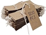 Swift Brown Strung Tags 108x54mm Kraft Parcel Labels 500 Pack
