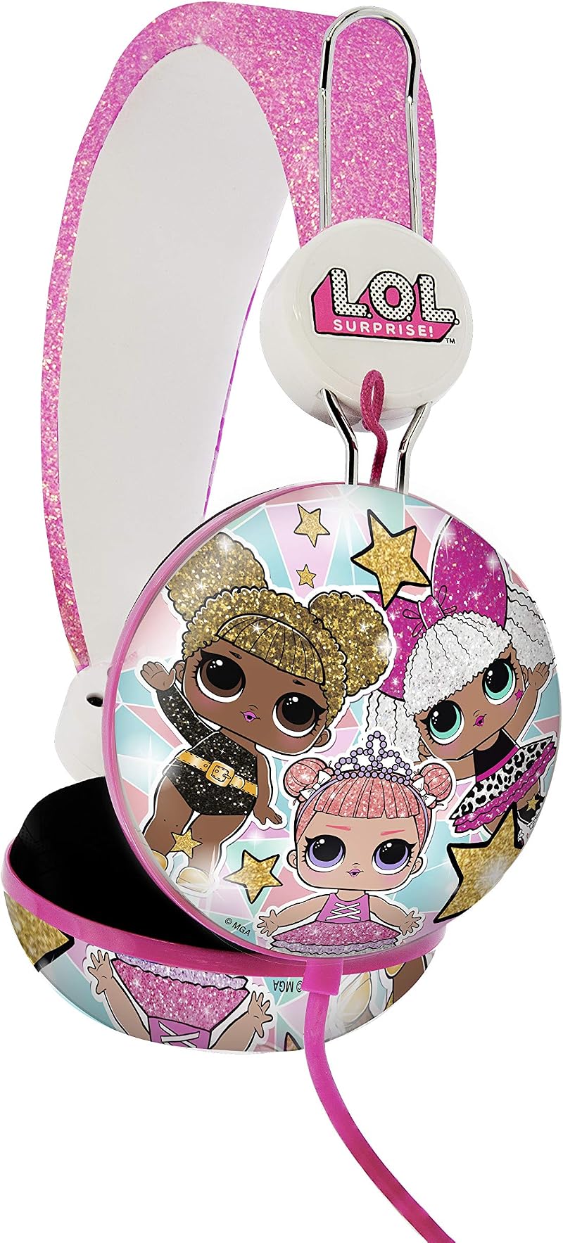 OTL Technologies LOL Surprise Glitter Glam Tween Dome Wired Kids Headphones
