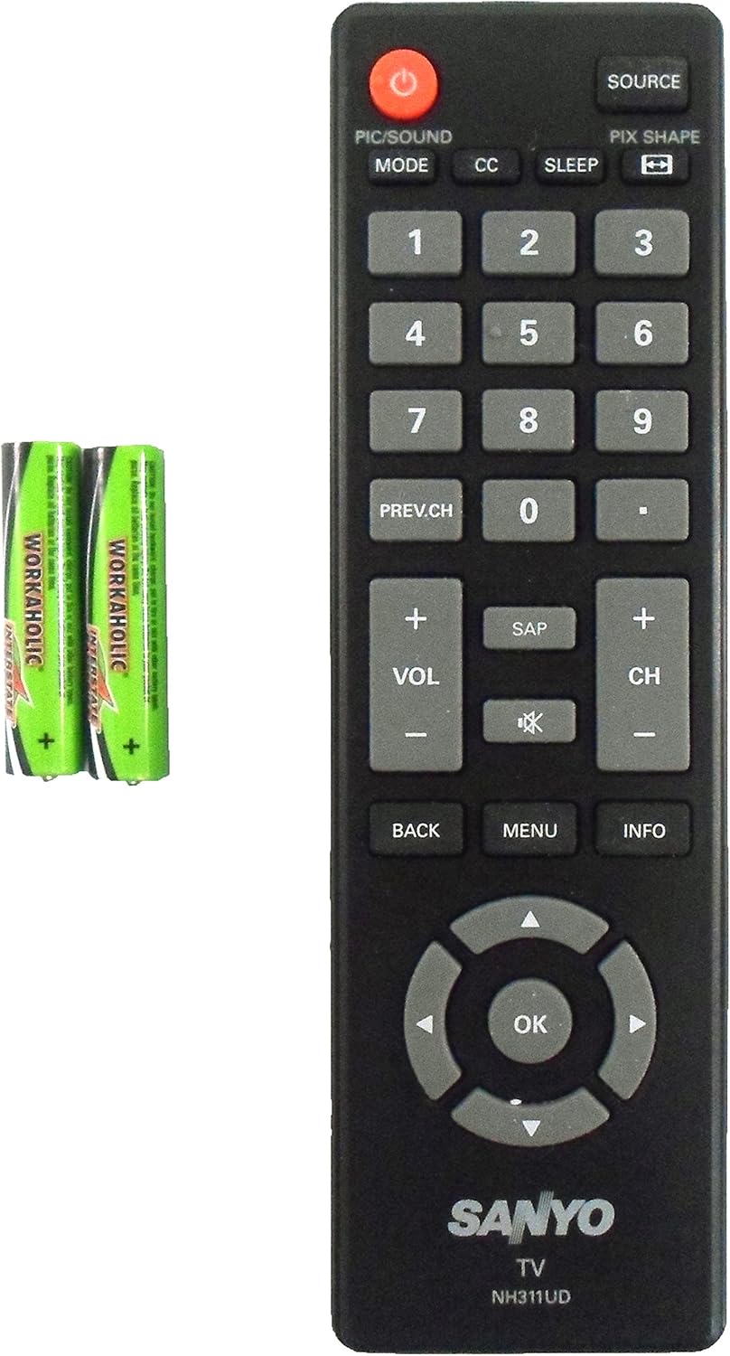 NH311UD Replace Remote Applicable for Sanyo TV LED LCD HDTV FW40D06FB
