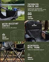 Voyager Folding Camping Chairs 2 Pack with Cooler Bag Portable 600D view 5