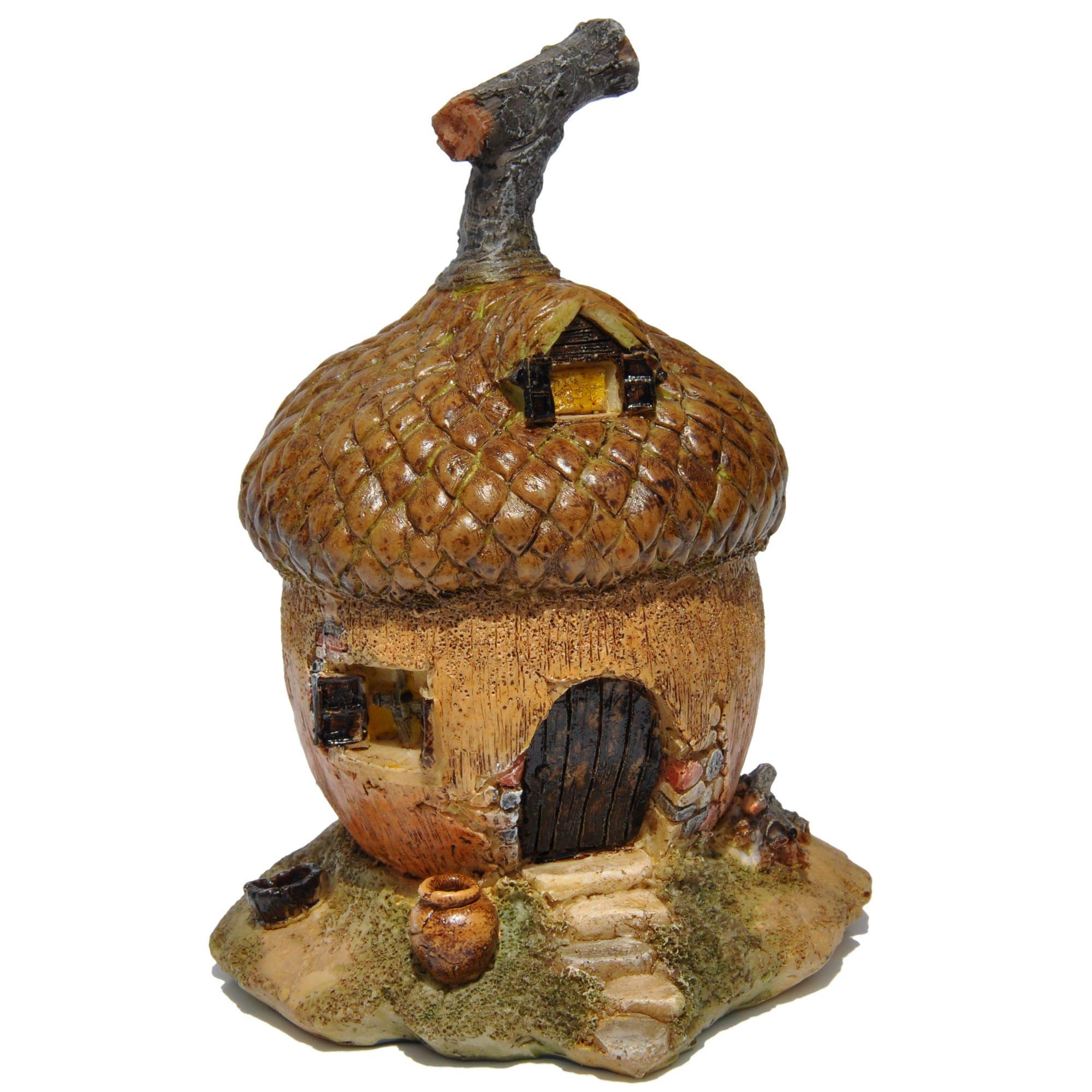 Top Collection Enchanted Story Garden and Terrarium Acorn Fairy House Outdoor Decor