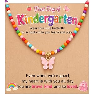 Kidbbi Butterfly Necklace First Day Of Preschool Kindergarten Gift For Girl