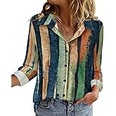 Zeagoo Blouse for Women Dressy Long Sleeve Button Down Shirts Business Casual Outfit Lightweight Solid/Printed Tops