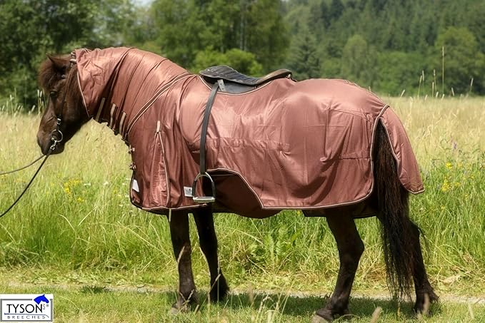 Ekzemer Ekzem Ausreitdecke Fliegendecke Sattelausschnitt Halsteil Braun 125 135 145 Tysons Breeches