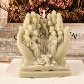 Nativity Scene Jesus in Hand Resin Mold - Resin Casting Silicone Molds for Home Decor &amp; Candle Making Wave Spiral Mold
