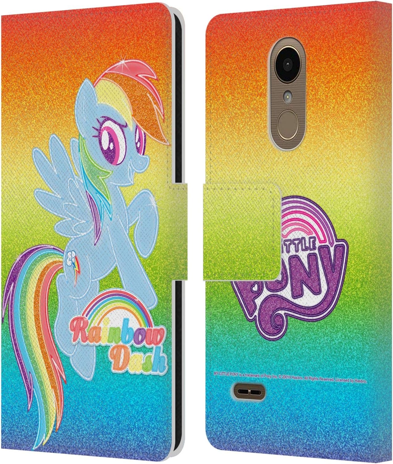 Head Case Designs Officially Licensed by My Little Pony Rainbow Dash Rainbow Vibes Leather Book Wallet Case Cover Compatible with LG K4 (2017) / Phoenix 3