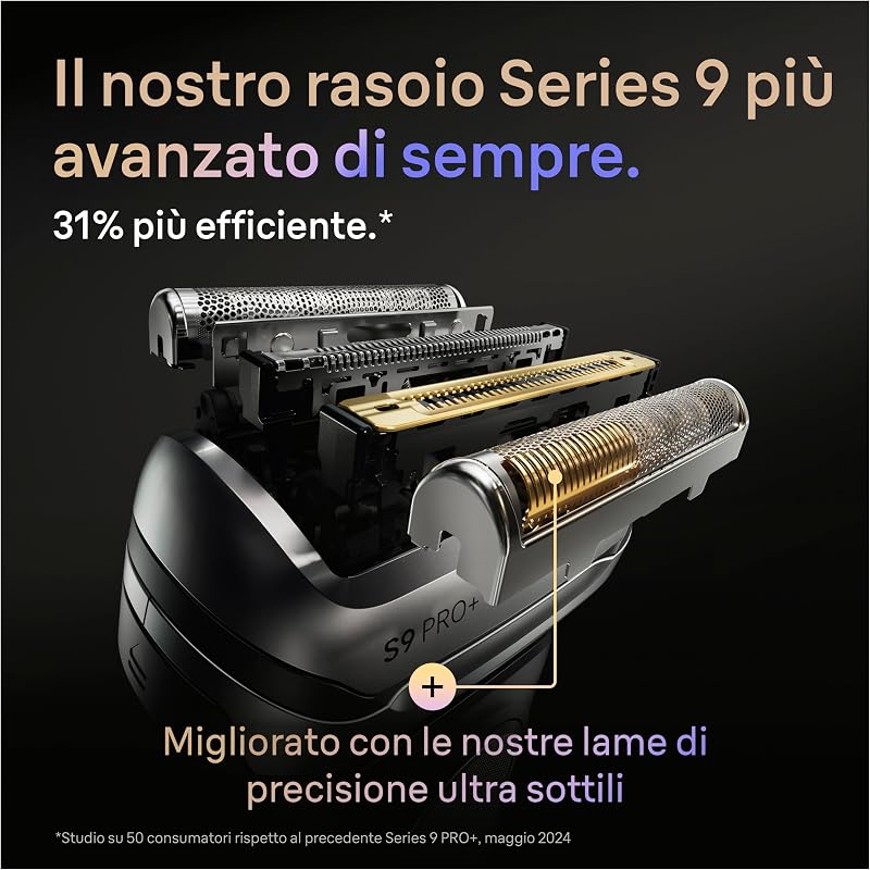 96M Testina di Ricambio Originale per Rasoio Elettrico Barba, Argento