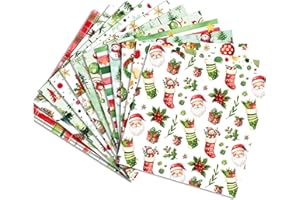 24 Sheets Christmas Scrapbook Paper 12x12 Double Sided, Christmas Cardstock Vintage for DIY Albums Journals Card Making Scrap