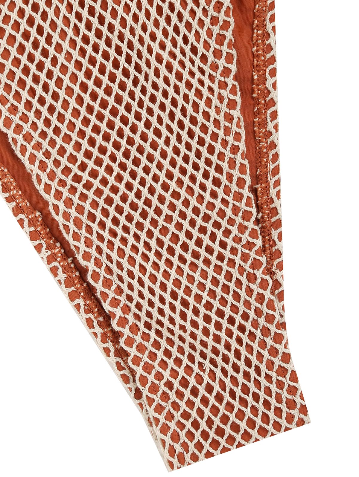 ZAFUL Women's Triangle Bikini Multiway Fishnet Tie Side Bandeau Halter String Bikini Set Two Piece Swimsuit Bathing Suits (1-Coffee, S) - Image 5