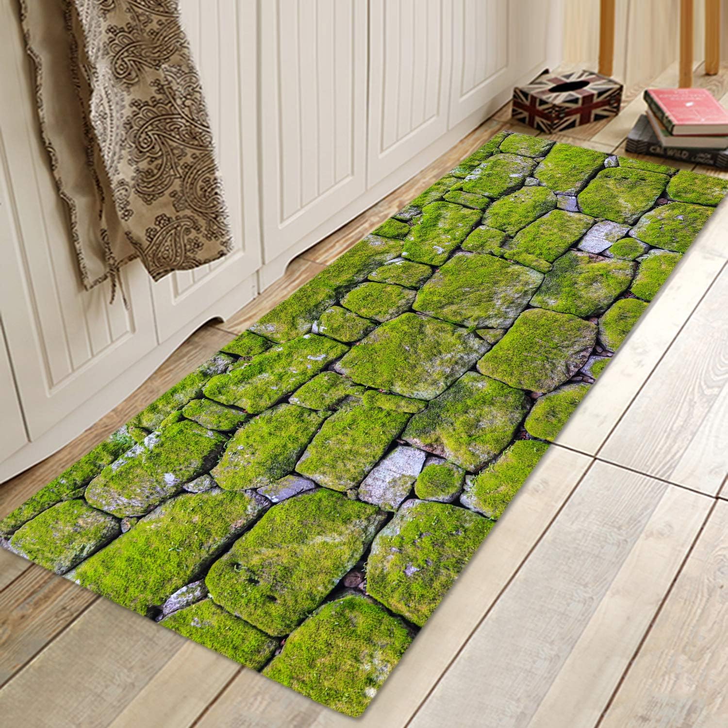 Amazon Com Moss Stone Pavement Print Area Large Carpet Durable